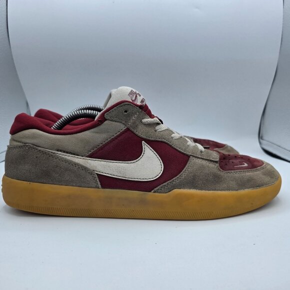 Nike SB Force 58 Team Red Gum Light Brown Mens Size 11.5 Sneaker Shoes Casual - Picture 12 of 13